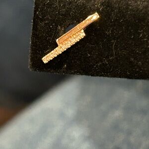 Rose gold with pave diamond earrings